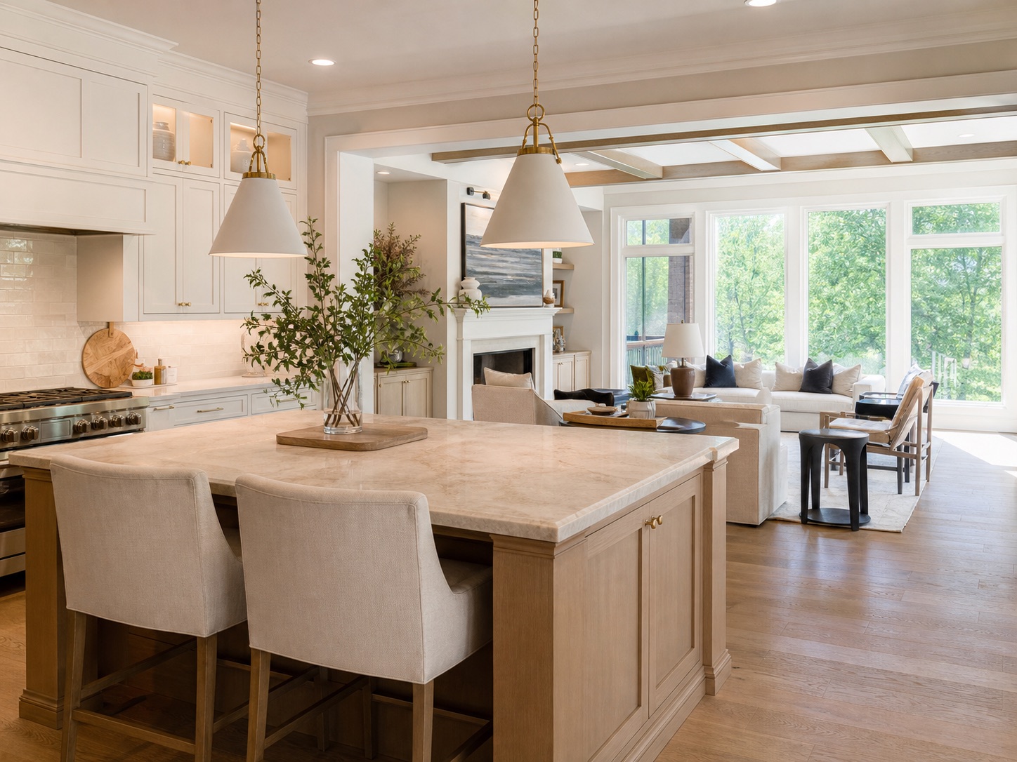 Bright transitional kitchen inspired by luxury Johns Creek homes