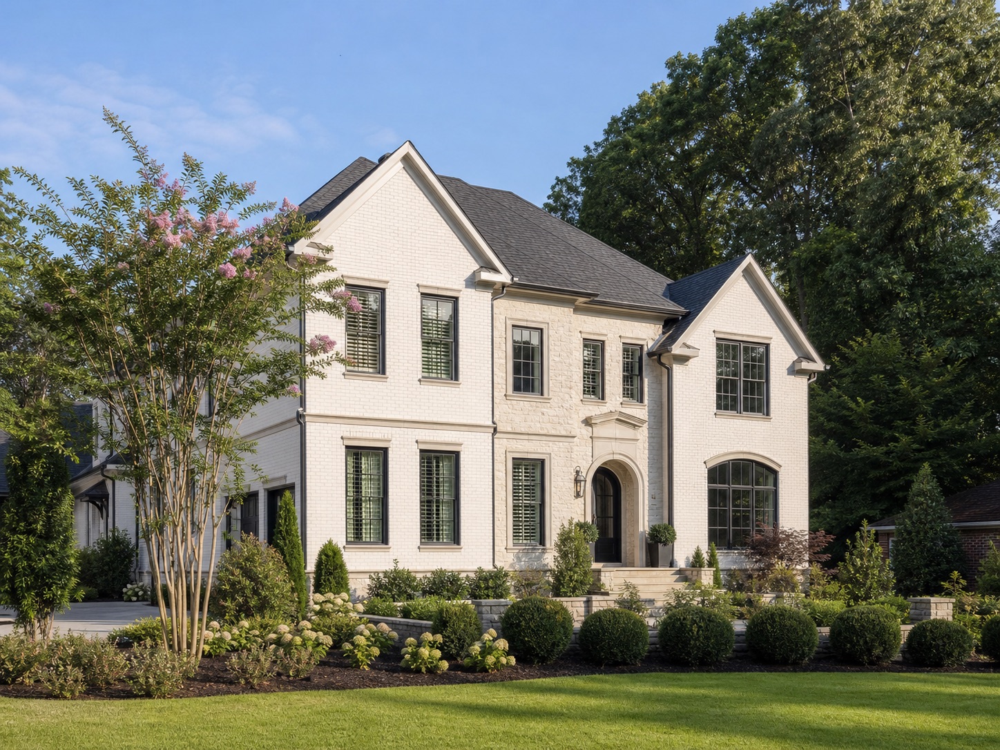 Painted brick estate inspired by newer Johns Creek homes